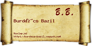 Burdács Bazil névjegykártya